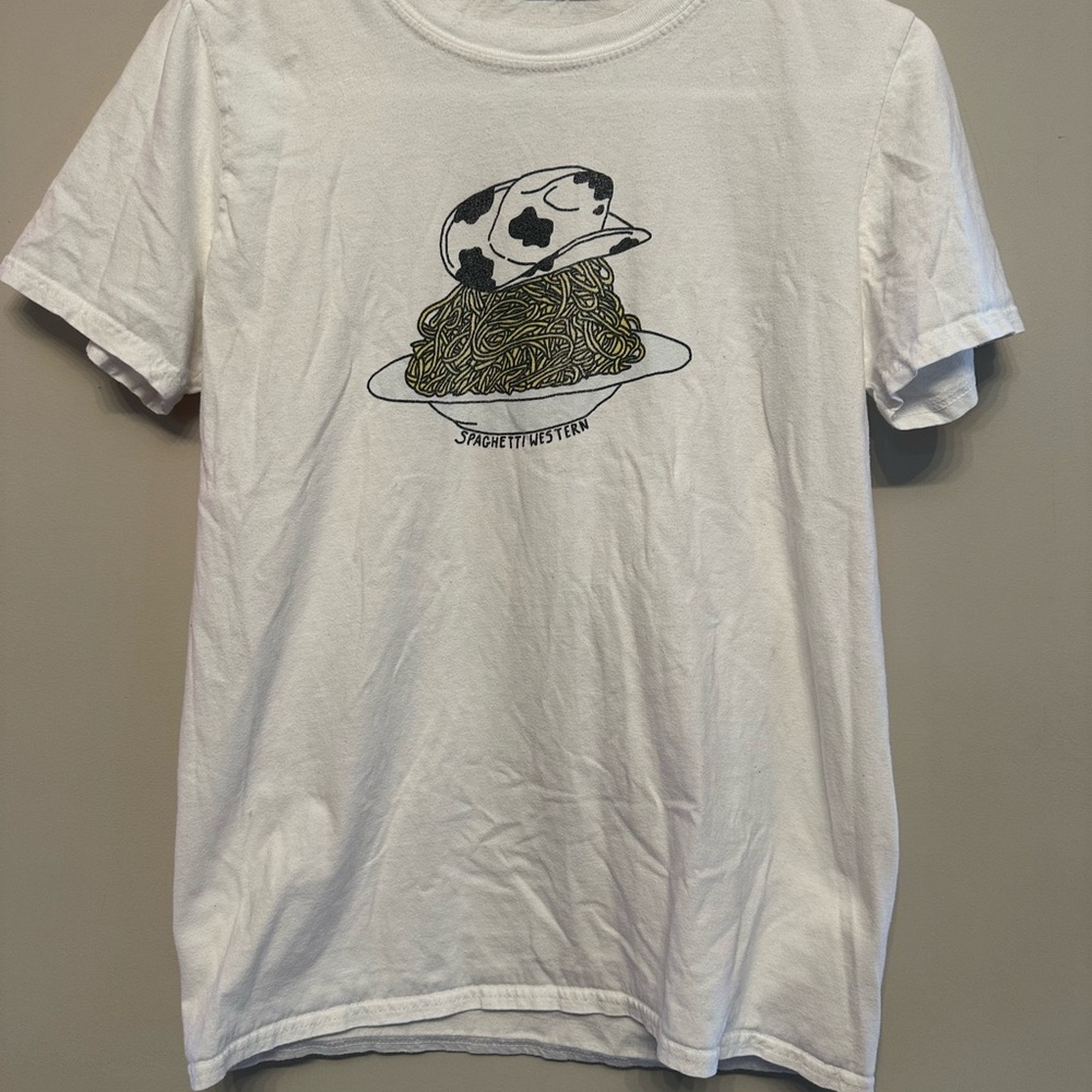 “Spaghetti Western” Graphic Tee - White Small